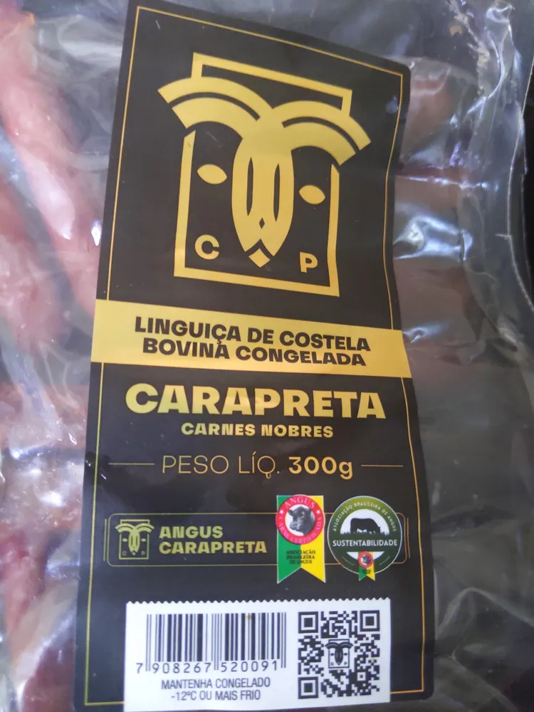 Linguiça de Costela Bovina Congelada