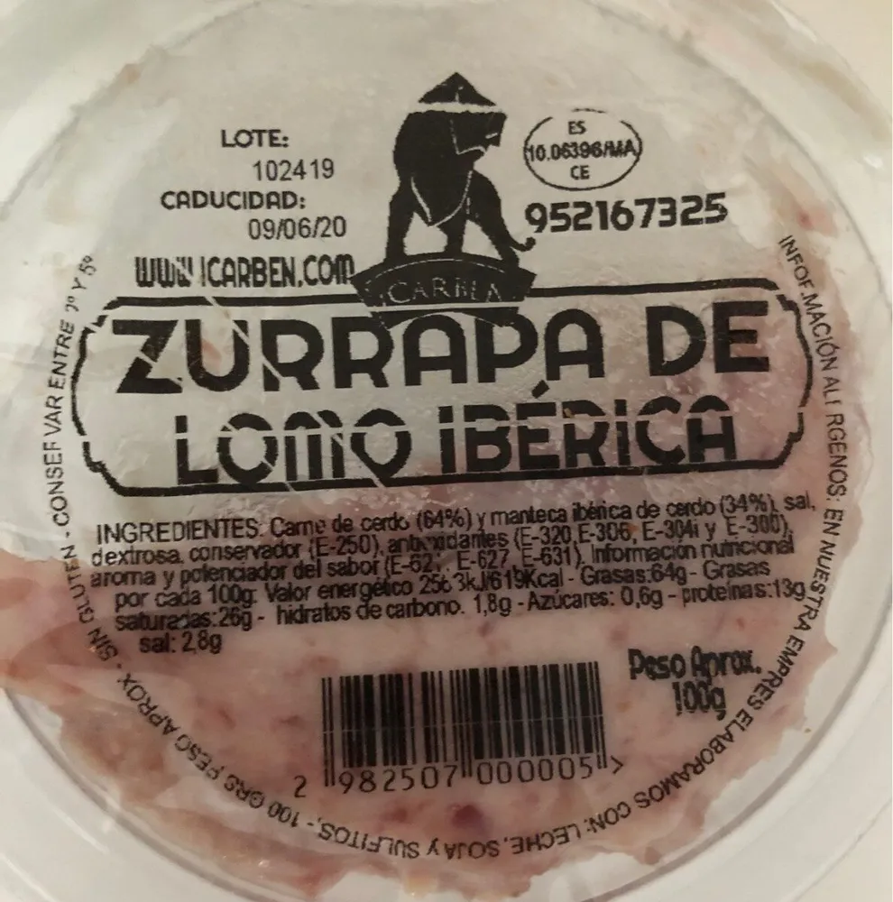 Zurrapa de lomo iberica