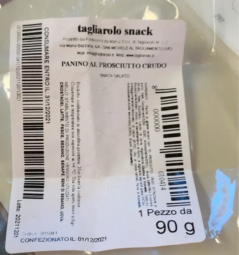 Panino al prosciutto crudo