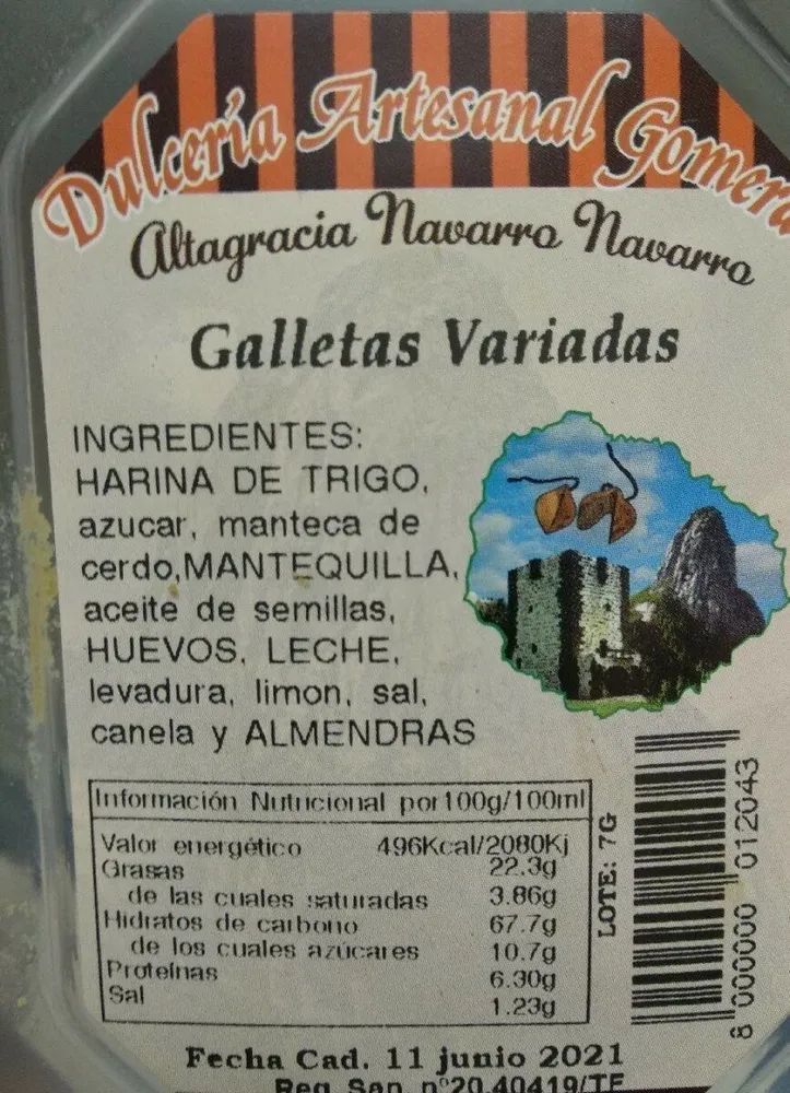 Galletas gomeras variadas