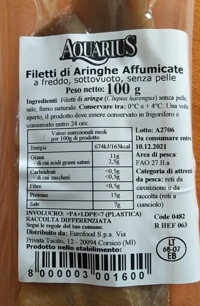Filetti di Aringhe Affumicate