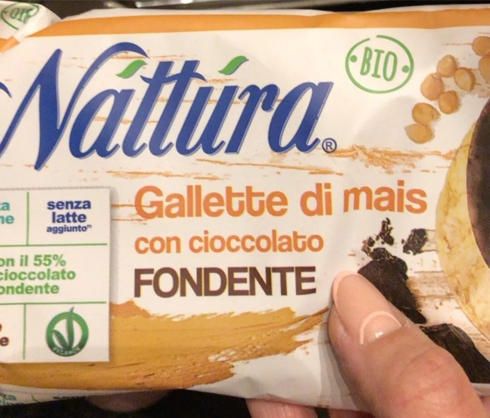 Gallette di mais con cioccolato fondente