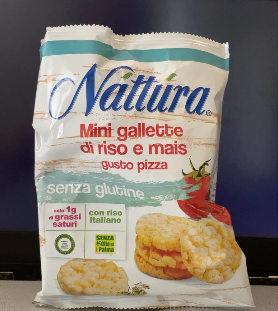 Mini gallette di riso e mais gusto pizza