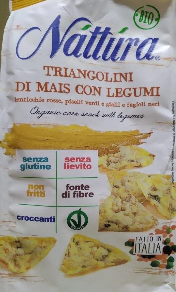 Triangolini di mais con legumi