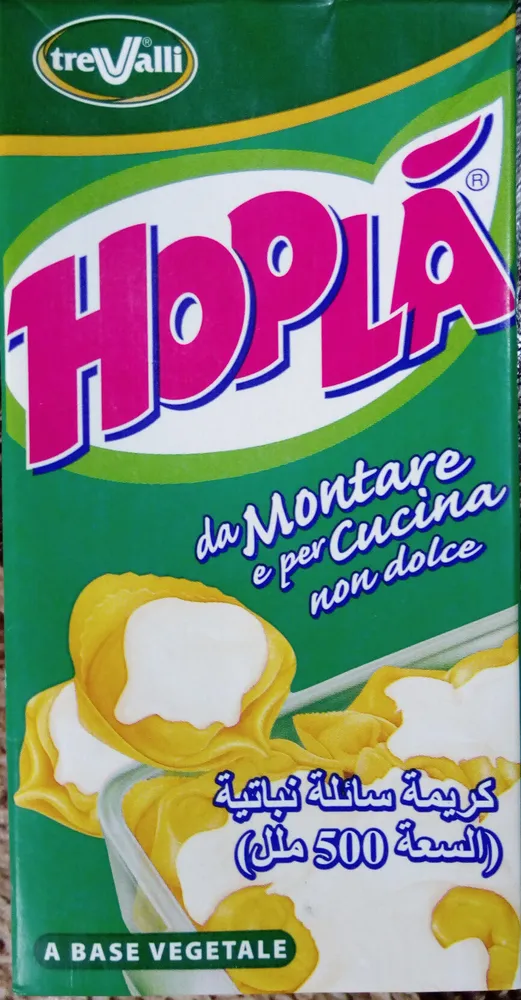 Hopla, crème liquide végétale