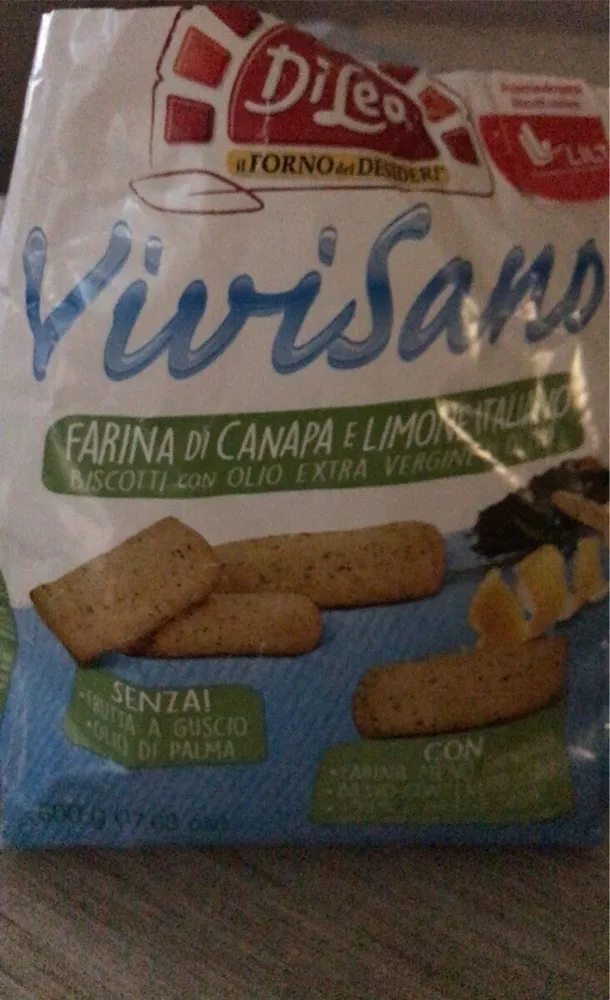 Vivisano Biscotti farina di canapa e limone italiano