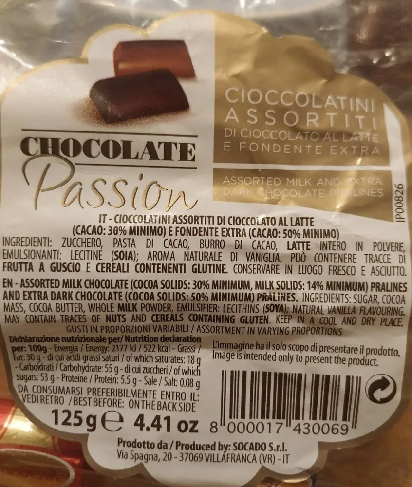 Cioccolatini assortiti