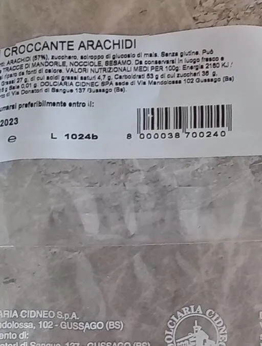 Mini croccante arachidi
