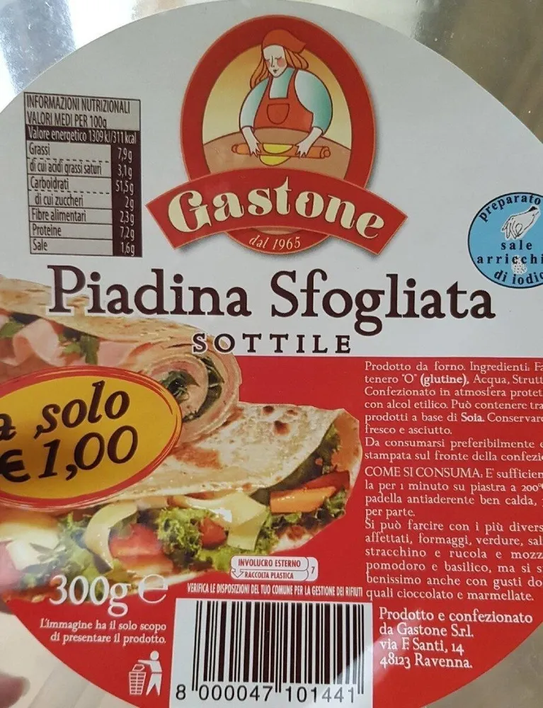 Piadina sfogliata sottile