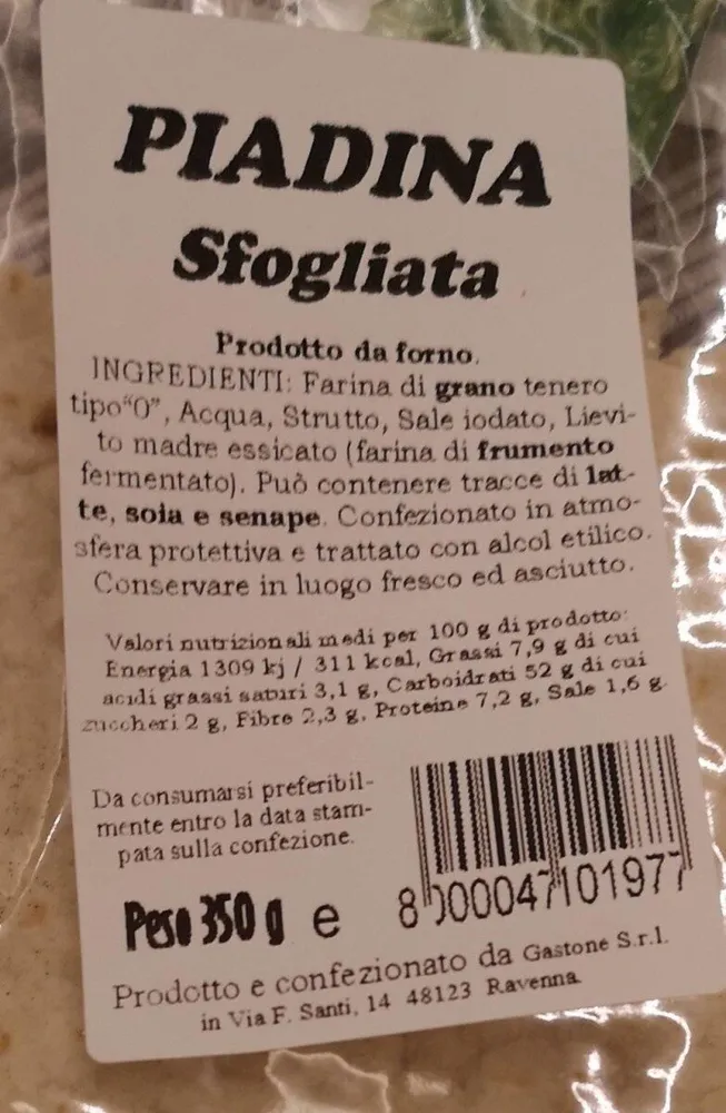 Piadina sfogliata