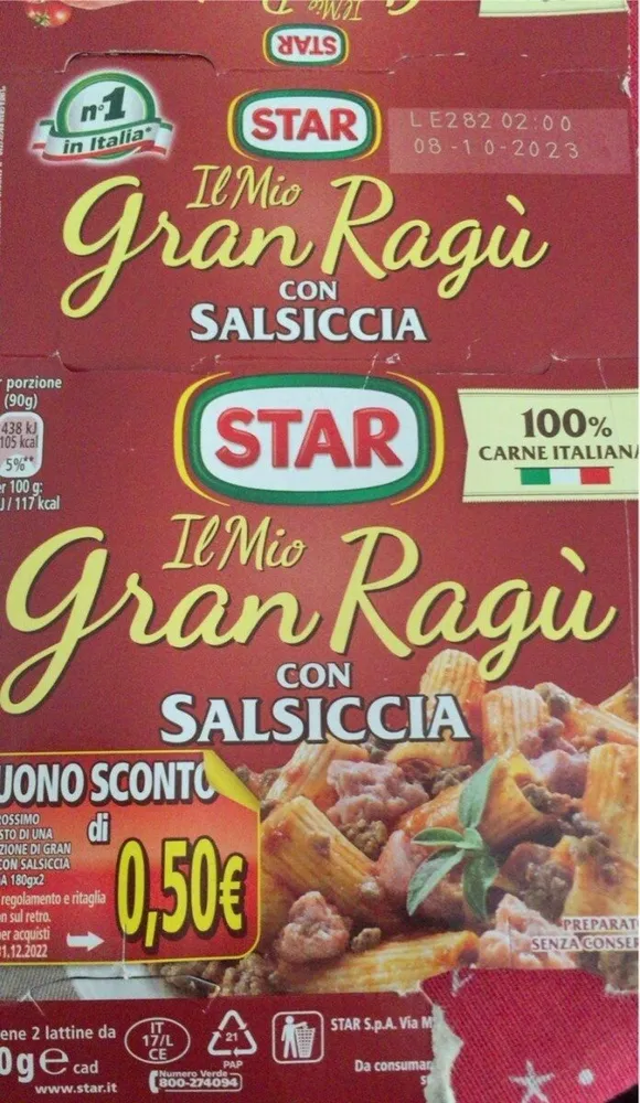 Il mio gran ragu’ con salsiccia