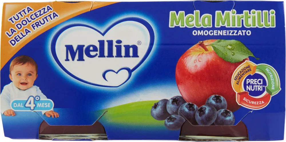 Mela mirtilli omogeneizzato
