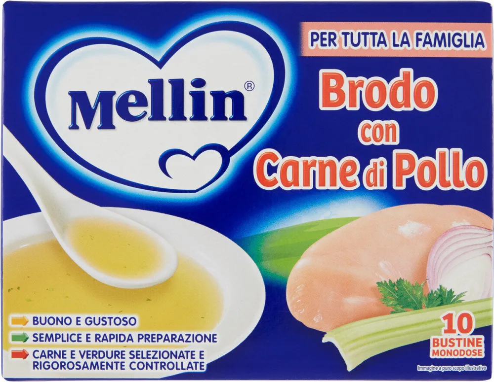 Brodo con carne dI Pollo bustine monodose