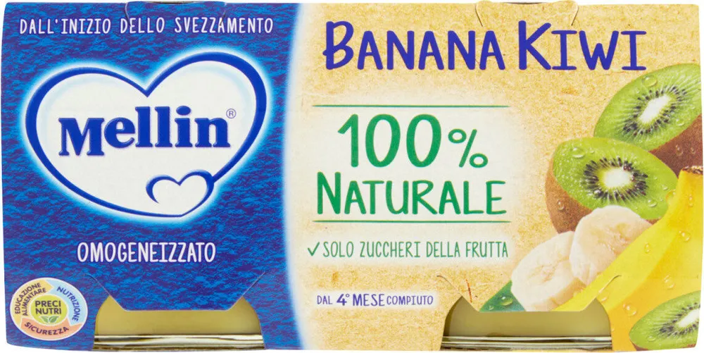 Banana kiwi naturale omogeneizzato