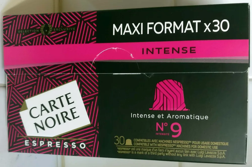 Espresso Intense et Aromatique N°9 Maxi format x30