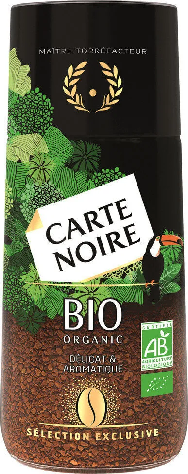 Bocal café soluble lyophilisé bio