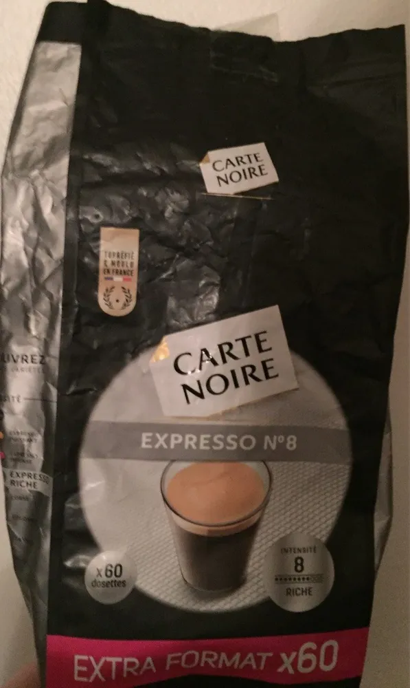 Café dosettes Espresso n°8 Carte Noire