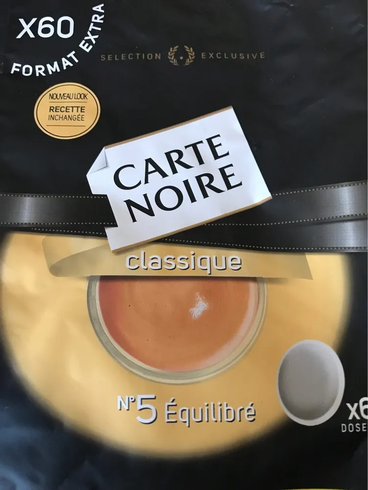 Carte Noire Dosettes de café moulu Classic le sachet de 48
