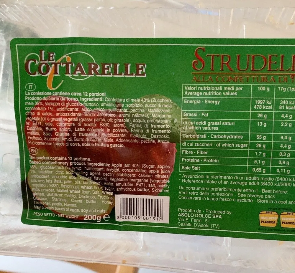 Strudelini alla confettura di mele