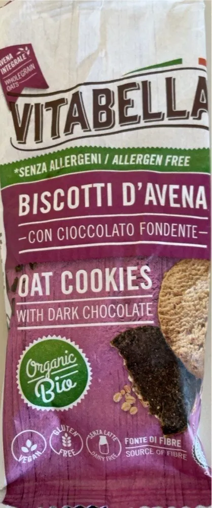 Biscotti di avena con cioccolato fondente