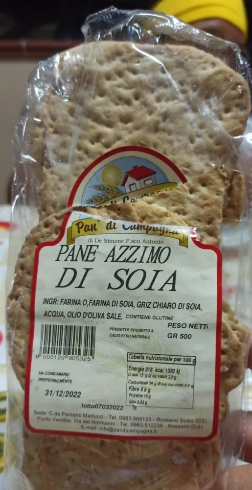 Pane azzimo alla soia