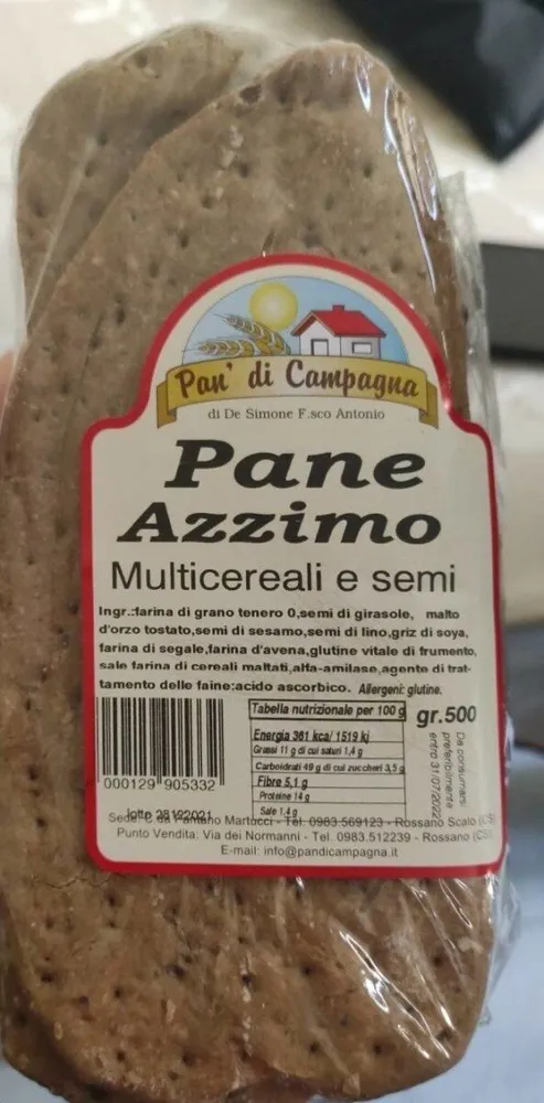 Pane azzimo
