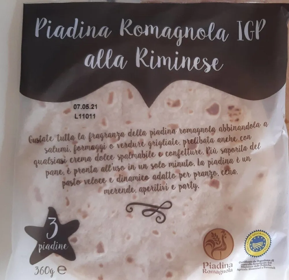 Piadina Romagnola Igp alla Riminese