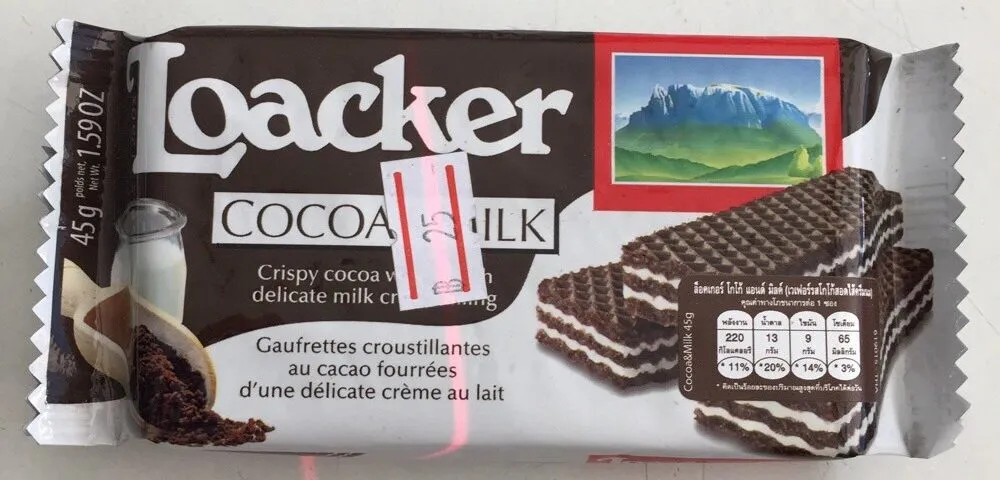 Cocoa & Milk Wafers 25 X 45G