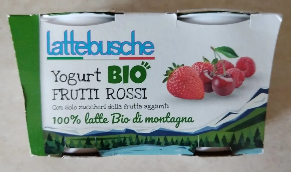 Yogurt biologico ai frutti rossi