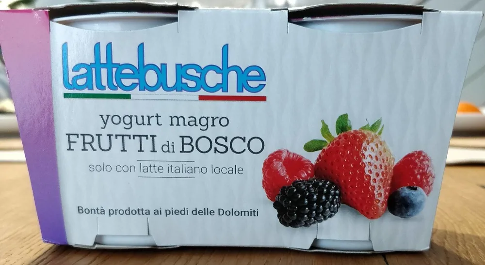 Yogurt magro frutti di bosco