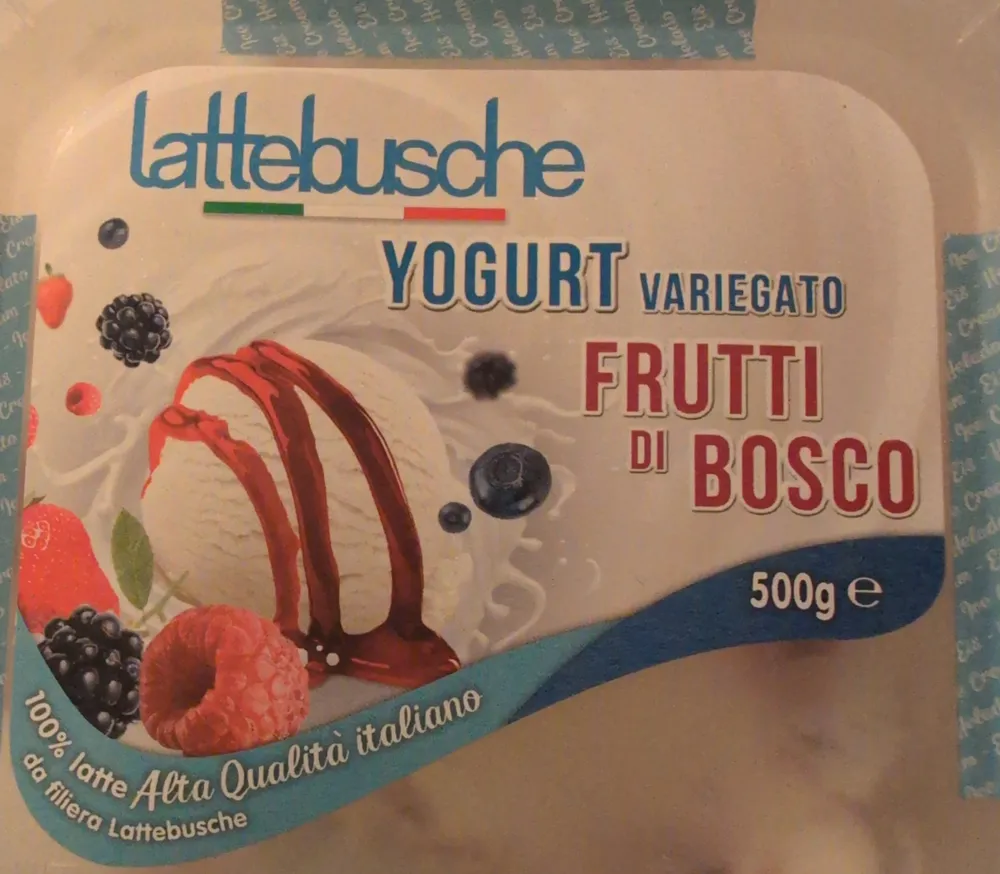Gelato yogurt variegato frutti di bosco