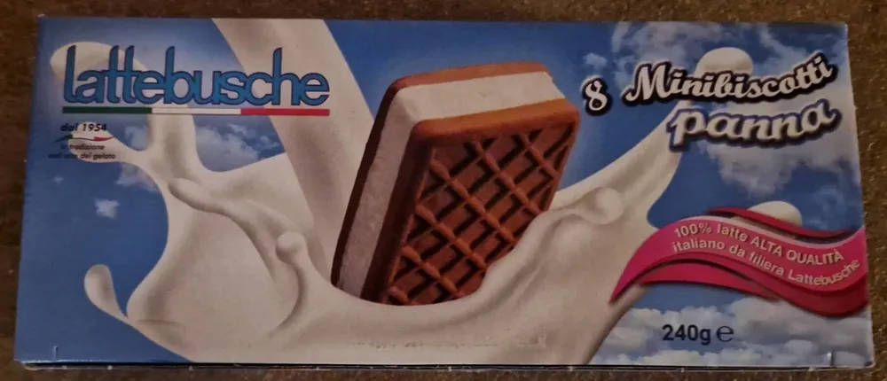 Lattebusche minibiscotti gelato