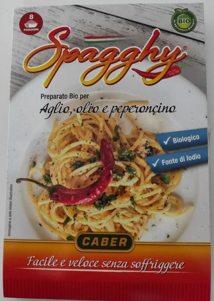 Spagghy, preparato bio per aglio, olio e peperoncino