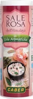 Sale rosa dell'himalaya con erbe aromatiche