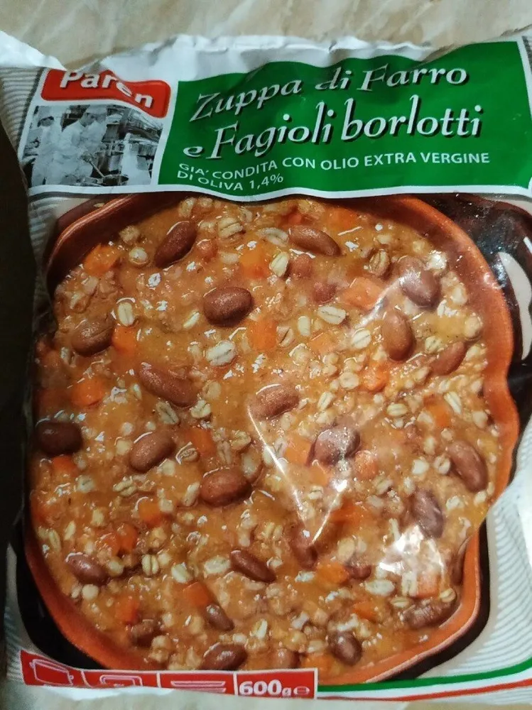 Zuppa di farro e fagioli borlotti