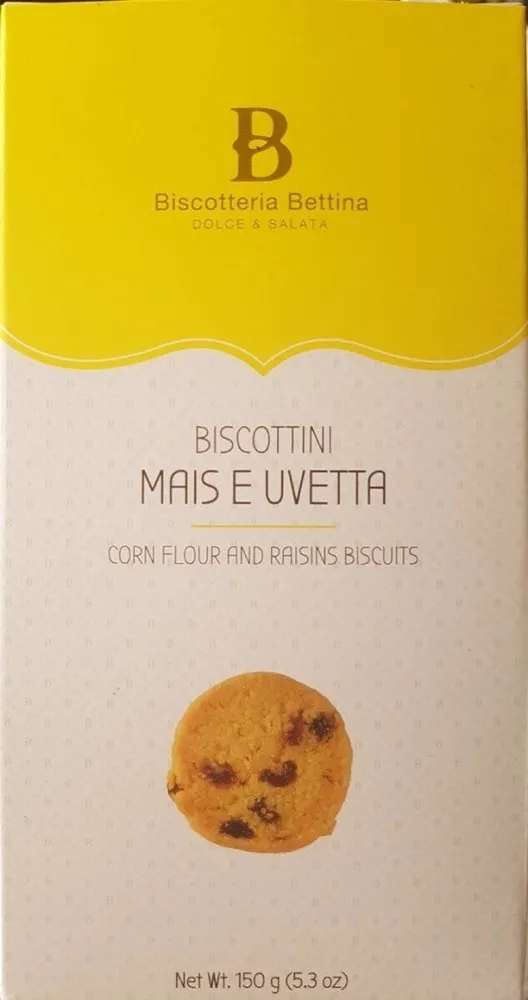 Biscottini mais e uvetta