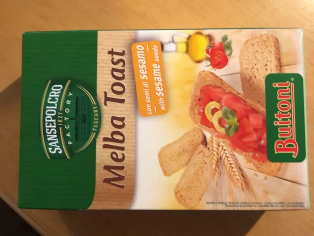 Melba toast con sesamo