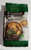 Crostino dorato al cubo pepe nero e sale marino