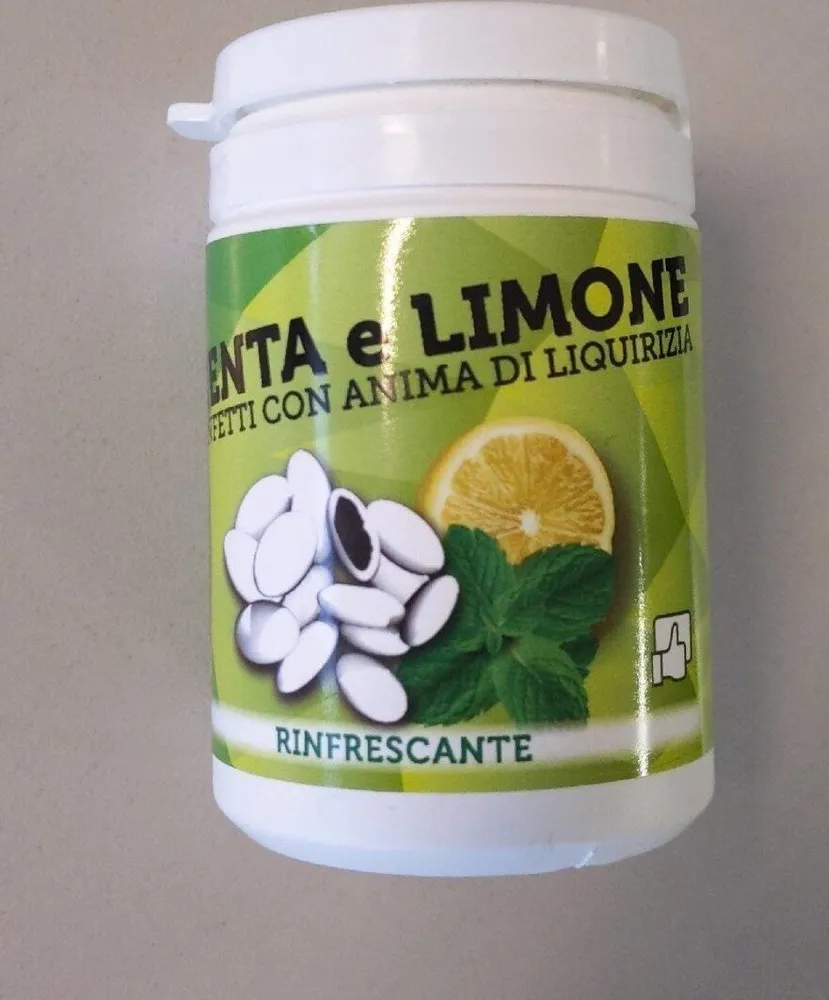 Menta e limone confetti con anima di liquirizia