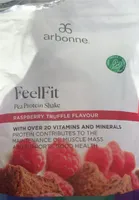 Feelfit pea protein shake raspberry truffle