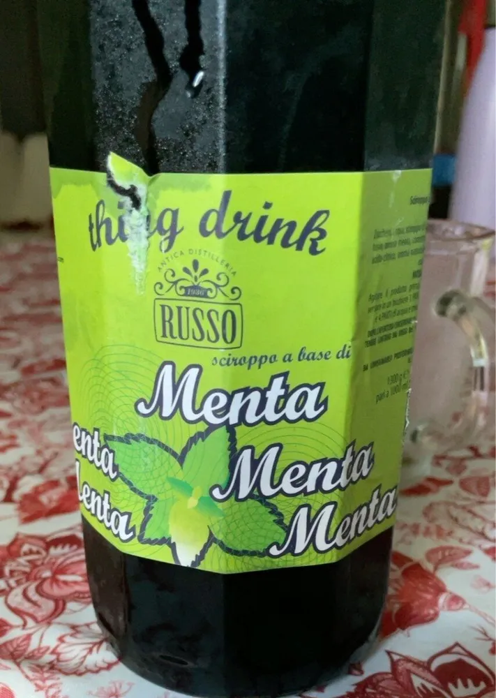 Scriroppo a base di menta