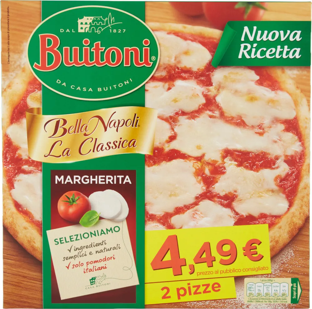 Bella napoli la classica margherita pizza surgelata