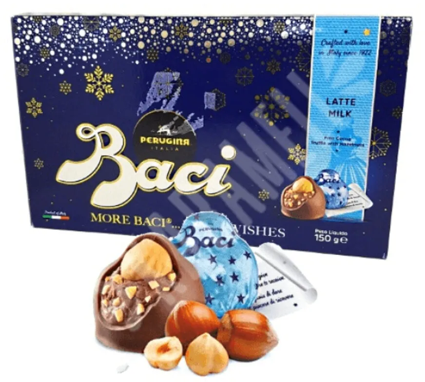 Bombom Italiano Ao Leite Perugina Baci Caixa 150g