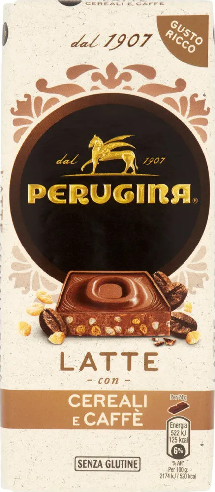 Latte cereali e caffè tavoletta di cioccolato