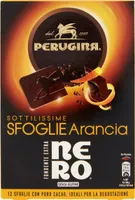 Nero sfoglie sottilissime arancia sfoglie di