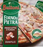 Pizza forno di pietra prosciutto e funghi