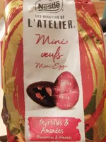 Mini œufs chocolat noir amandes et myrtilles
