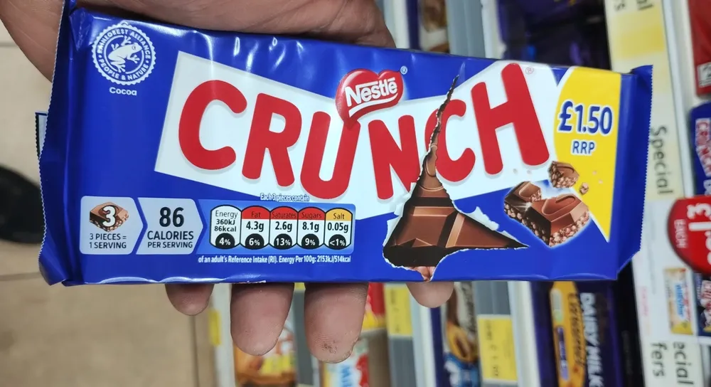 Cocoa 3 PIECES= 1 SERVING Nestle Ⓡ CRUNCH CALORIES