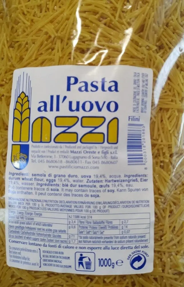 Pasta all'uovo