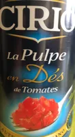 La pulpe en dés de tomates